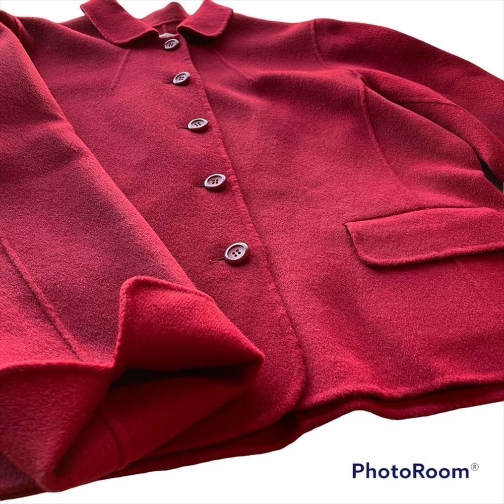 Pendleton Blazer Jacket Size Large Ruby Red Wool … - image 5